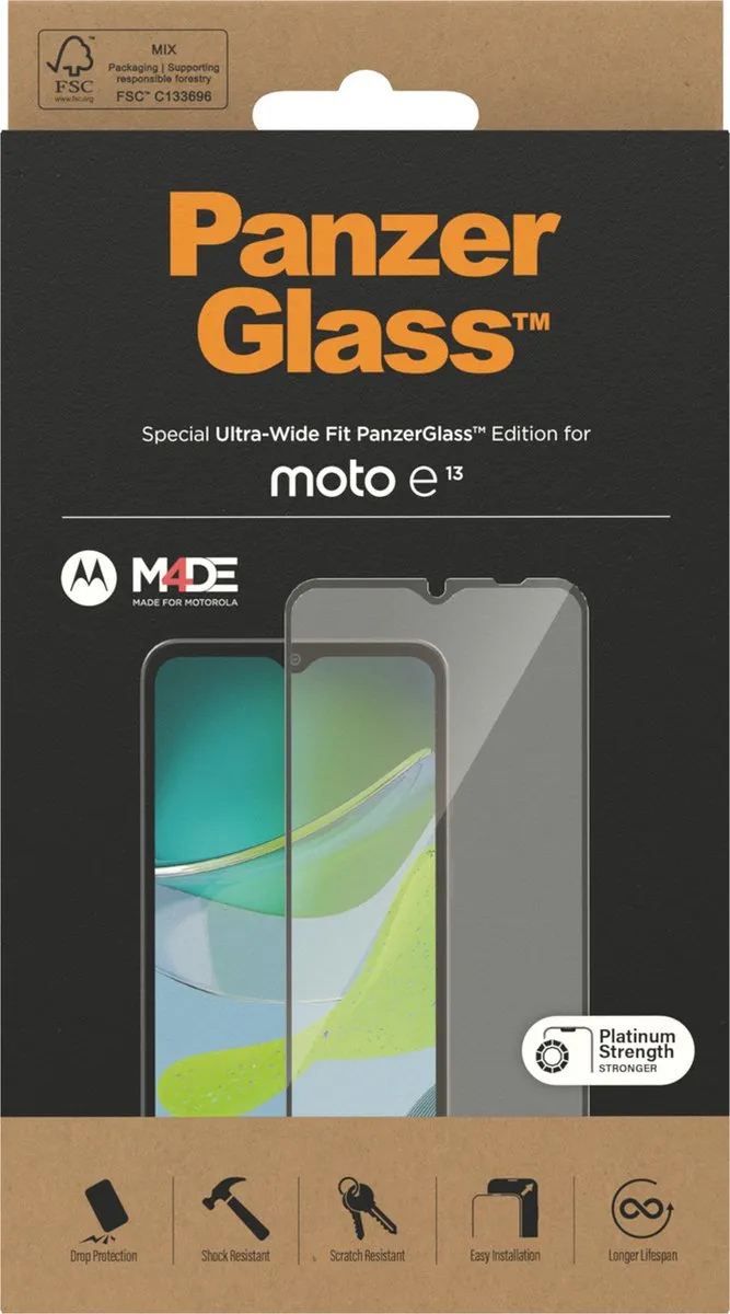 PanzerGlass PZ-6576 Screenprotector Motorola Moto E13 - Case Friendly
