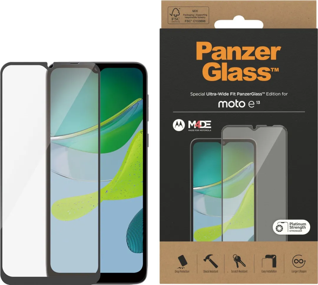 PanzerGlass PZ-6576 Screenprotector Motorola Moto E13 - Case Friendly