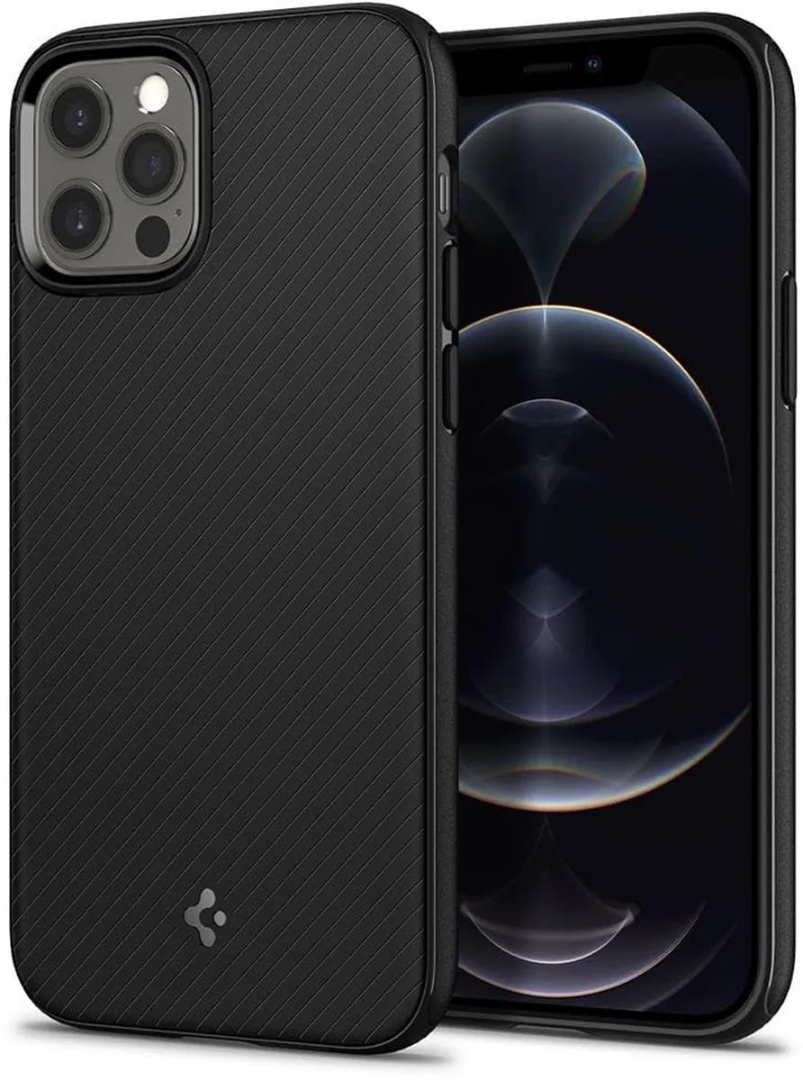 Spigen Armor ACS01865 TPU Hoesje - iPhone 12/12 Pro Zwart