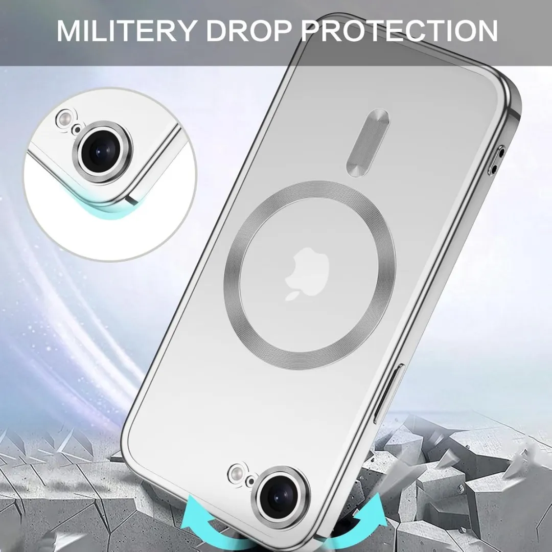 iDeal of Sweden iPhone 16E Backcover Hoesje Zilver - MagSafe