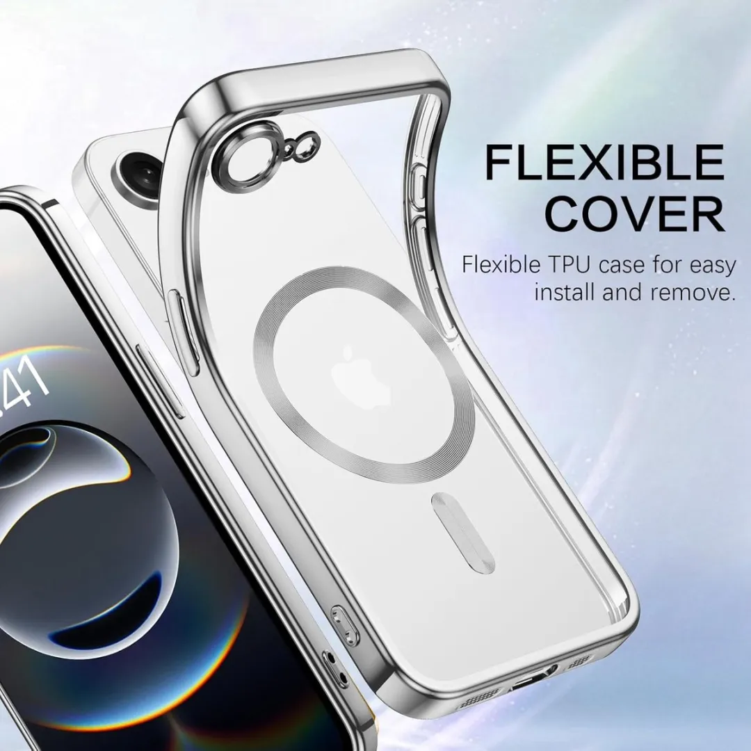 iDeal of Sweden iPhone 16E Backcover Hoesje Zilver - MagSafe - afbeelding 6 van 6