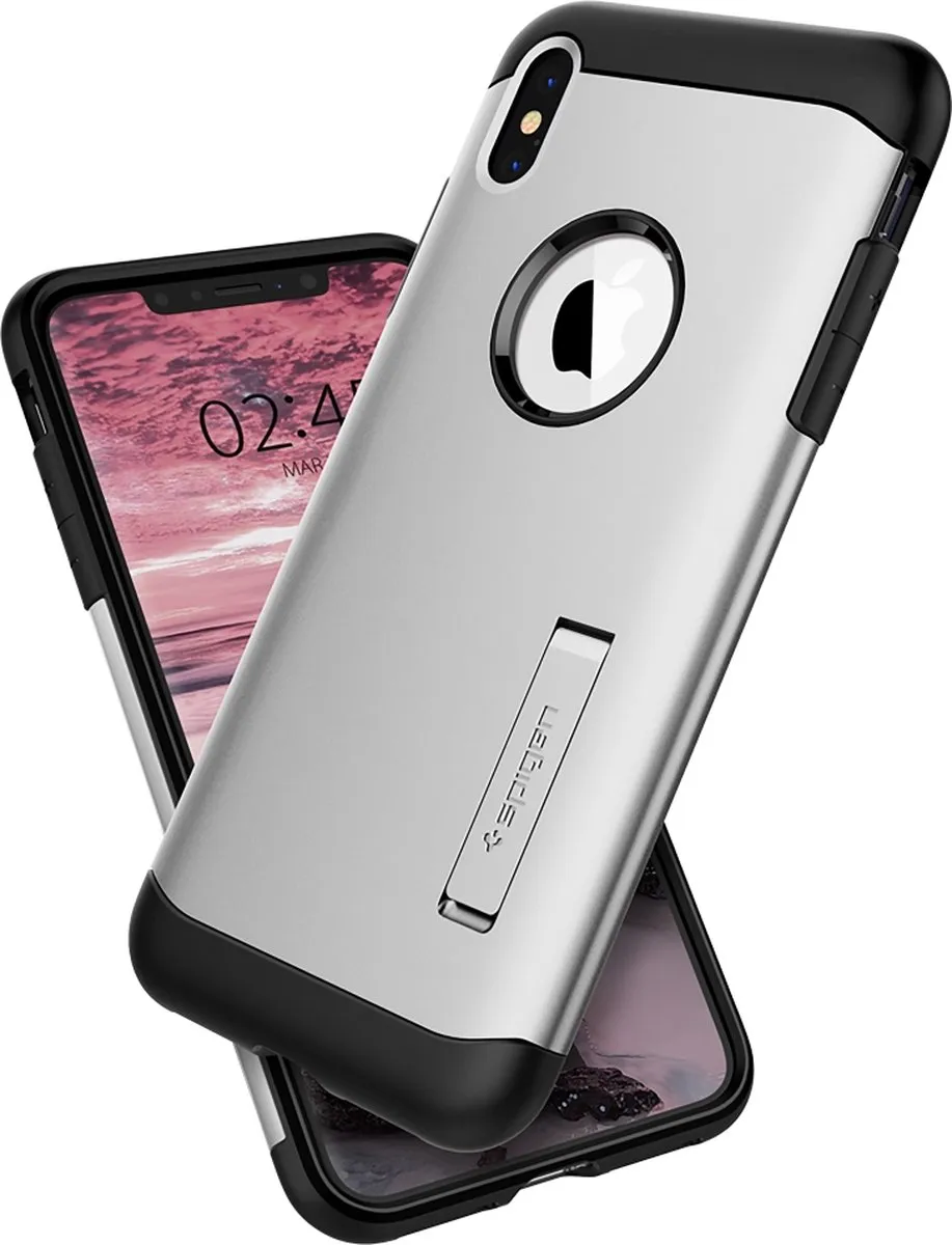 Spigen Slim Armor iPhone Xs Max Hoesje 065CS24547 - Zilver