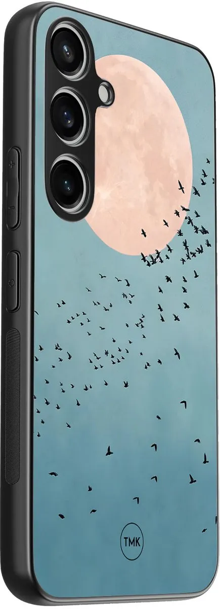 Casevibes Galaxy A15 Hoesje - Blauw Moon Birds - TPU