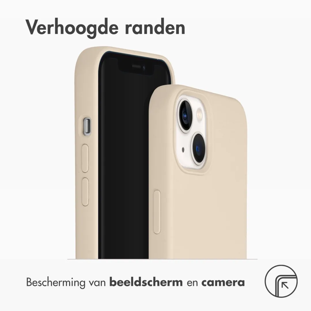 Accezz iPhone 14/13 Hoesje Stone - Liquid Silicone Backcover
