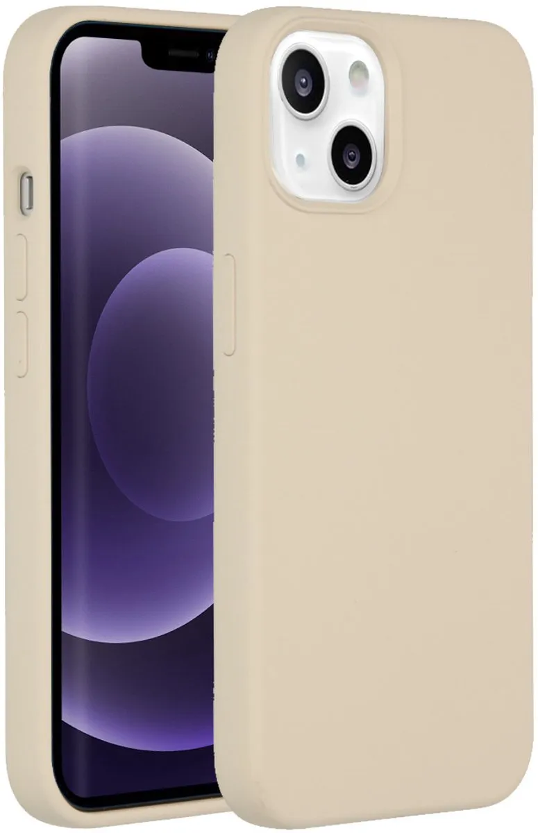Accezz iPhone 14/13 Hoesje Stone - Liquid Silicone Backcover