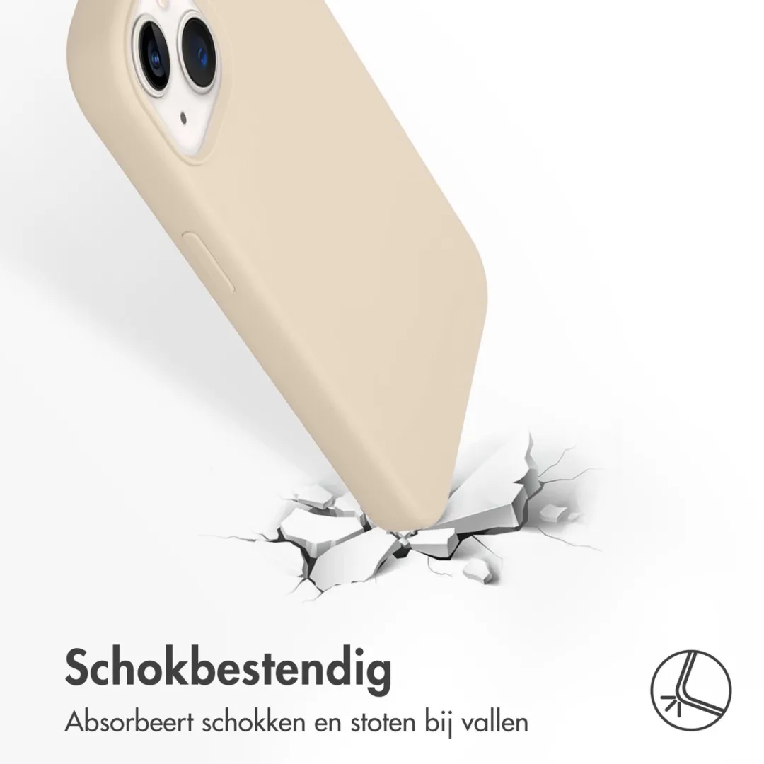 Accezz iPhone 14/13 Hoesje Stone - Liquid Silicone Backcover