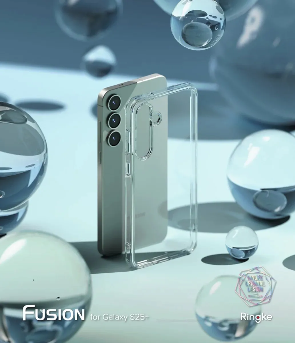 Ringke Fusion Hoesje Samsung Galaxy S25 Plus - Antikrascoating - Transparant