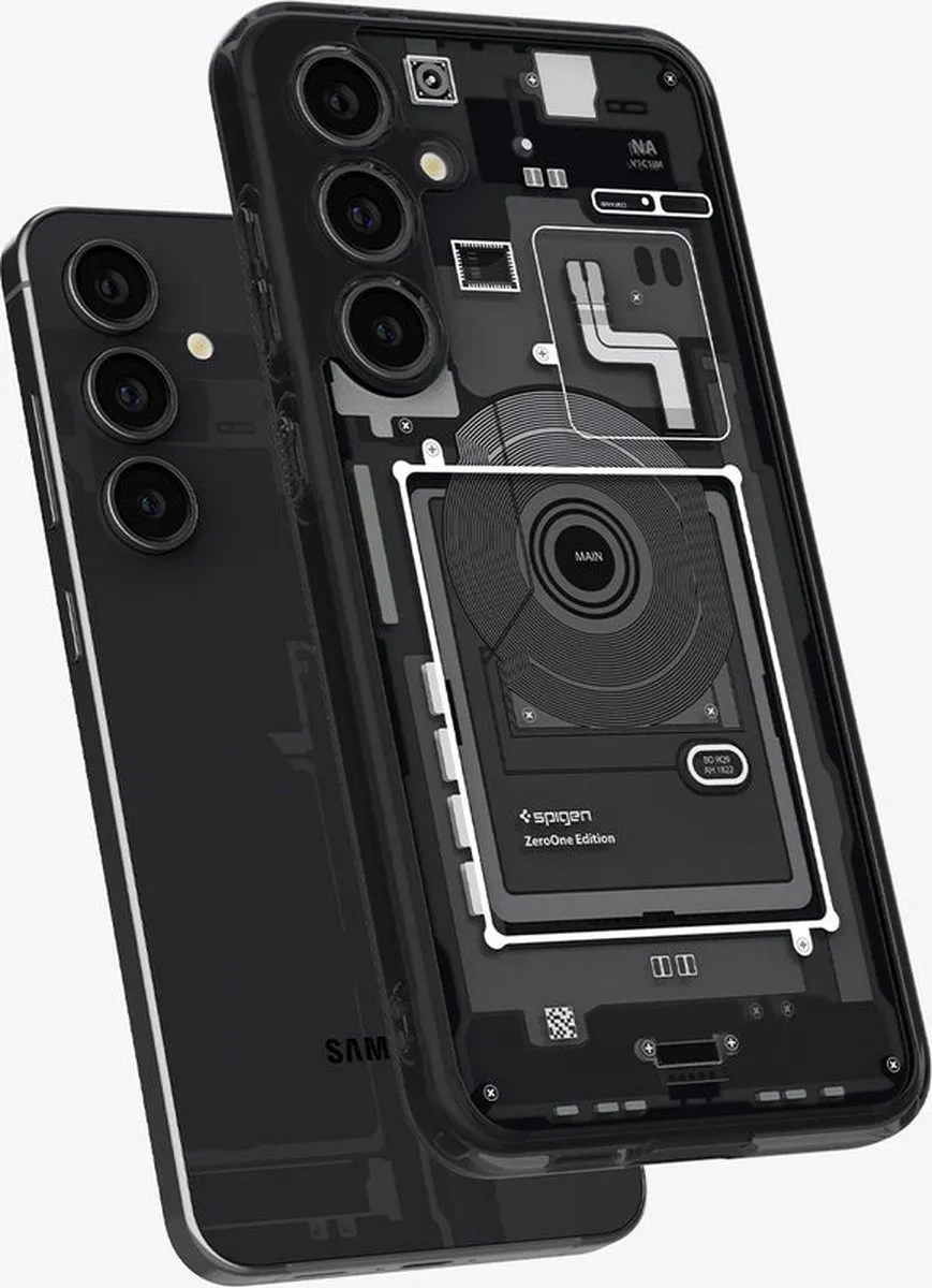 Spigen Ultra Hybrid ACS08621 Hoesje - Samsung Galaxy S24 FE - Zwart/Grijs