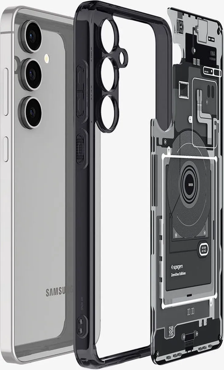 Spigen Ultra Hybrid ACS08621 Hoesje - Samsung Galaxy S24 FE - Zwart/Grijs