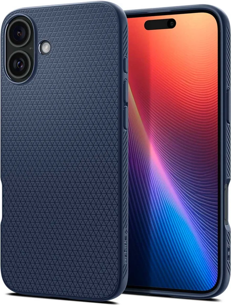 Spigen Liquid Air Hoesje iPhone 16 - Blauw - ACS08195