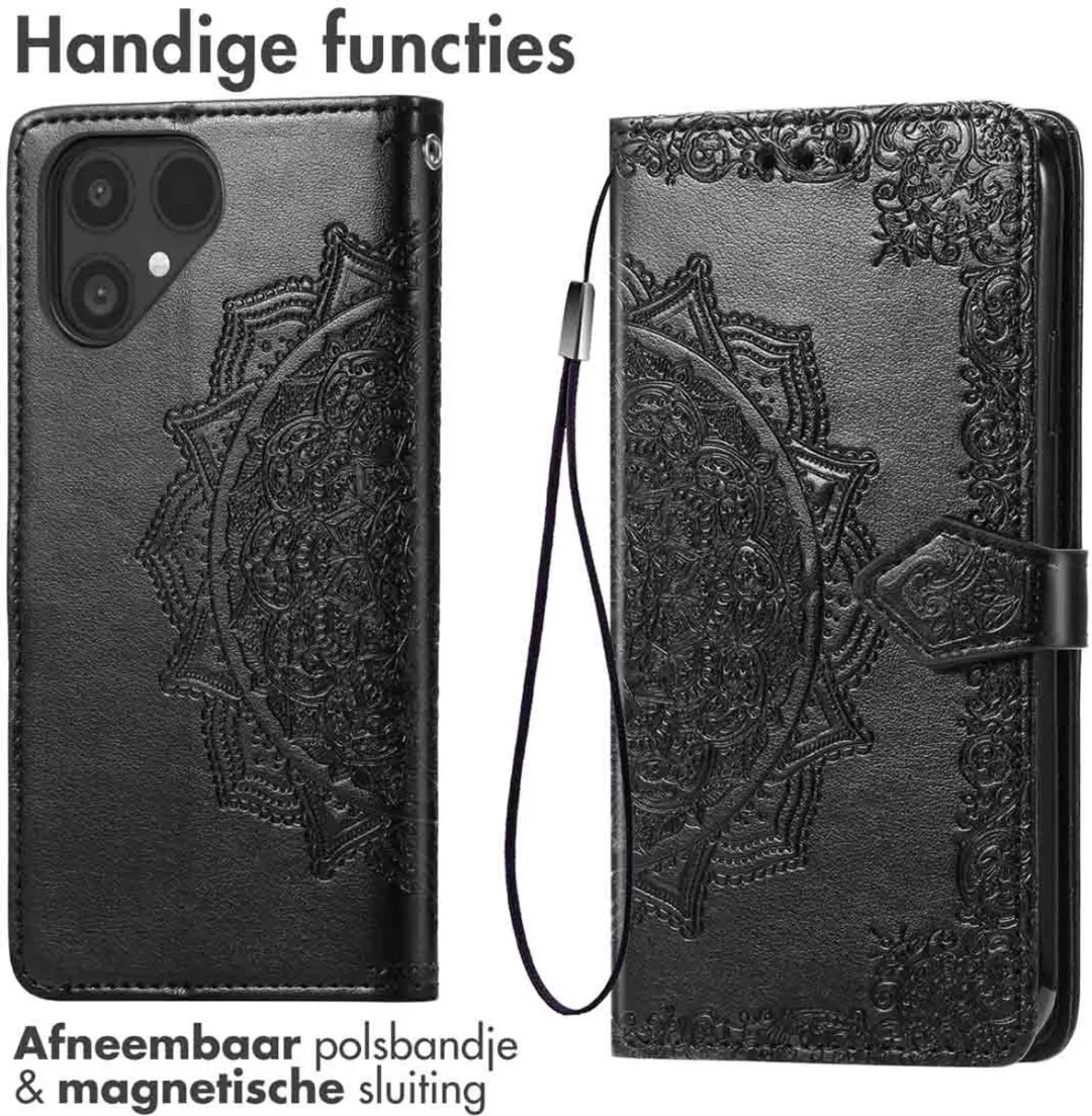 Imoshion Hoesje Fairphone 6 - Mandala Bookcase - 3 Pasjes - Zwart