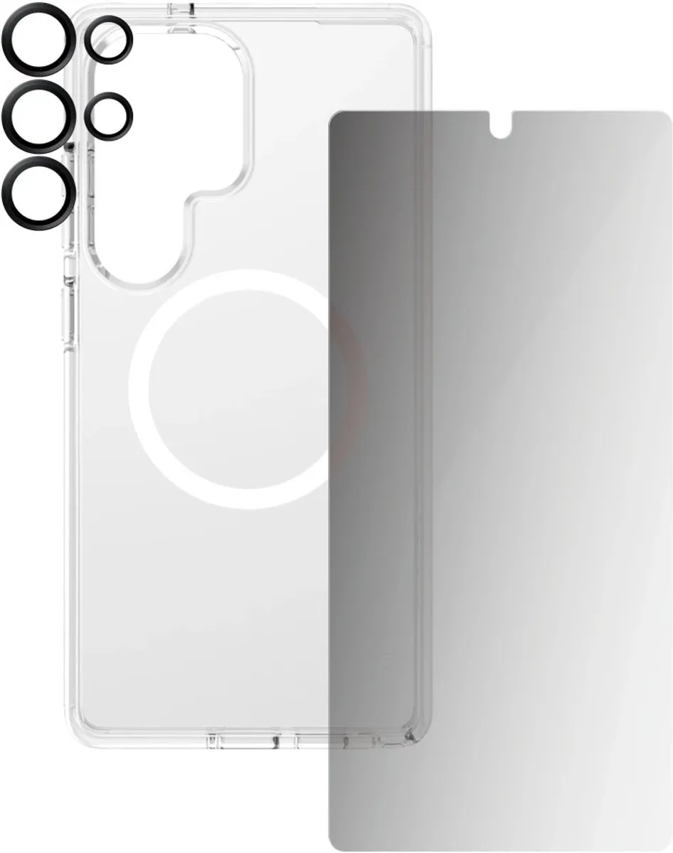 PanzerGlass Beschermhoesje Glazen Lens voor Samsung Galaxy S25 Ultra - 3-in-1 - Zwart - afbeelding 6 van 6