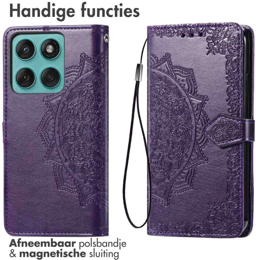 Imoshion Hoesje Motorola Edge 60 Fusion - 3 Pasjes - Paars