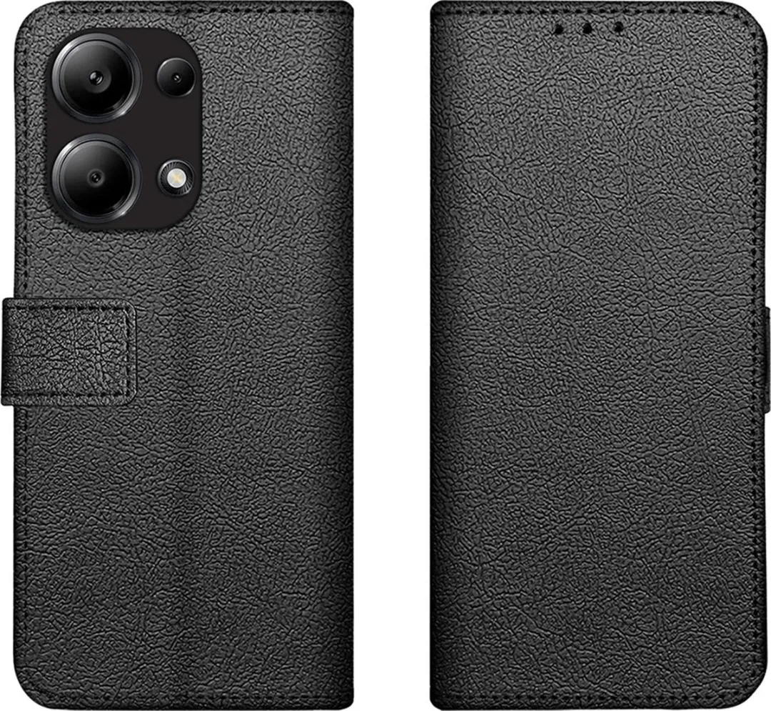 Just in Case Cazy Bookcase Classic Hoesje - Xiaomi Redmi Note 13 Pro - 2 Pasjes - Zwart - afbeelding 6 van 6