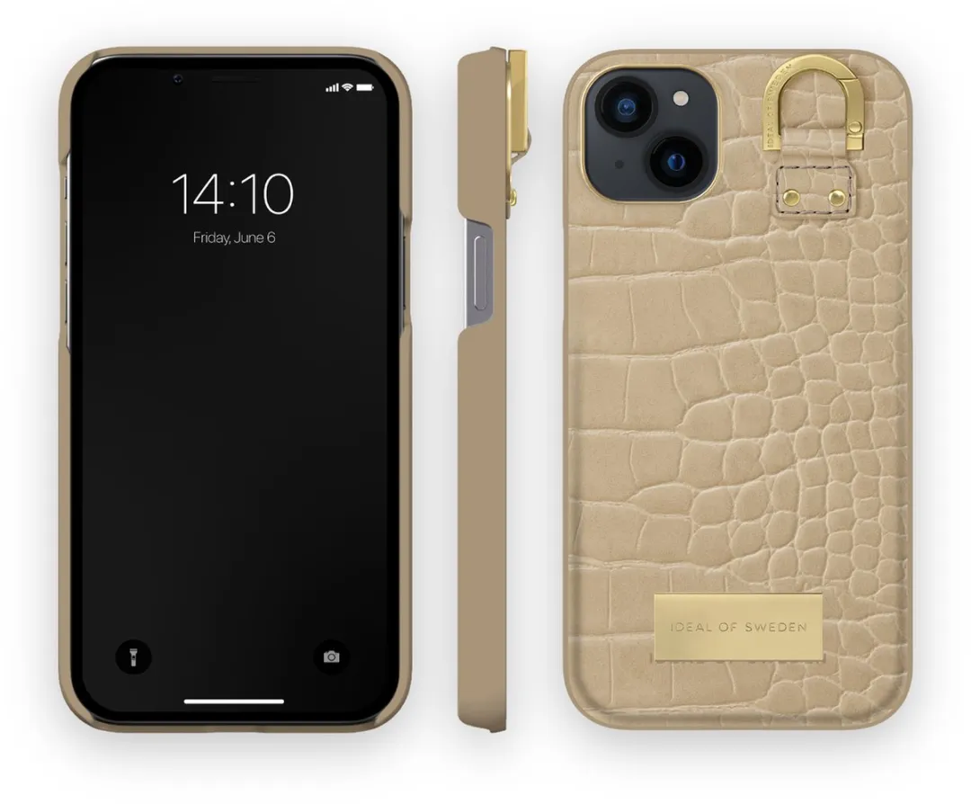iDeal of Sweden Fashion Case Atelier iPhone 14 Plus Warm Beige Croco - afbeelding 5 van 5