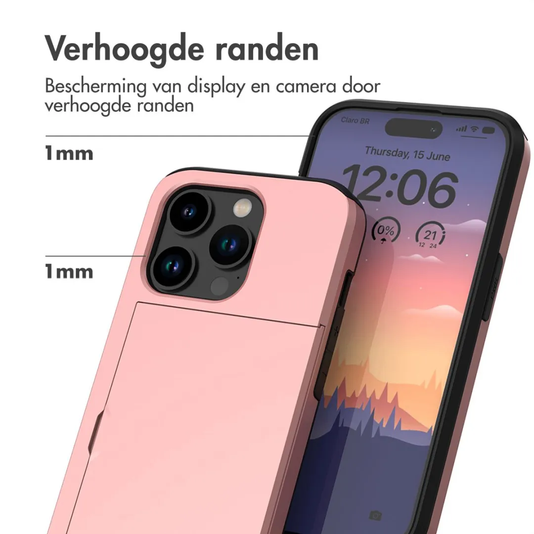 Imoshion Hoesje iPhone 15 Pro - Rosé Goud - 2 Pasjes