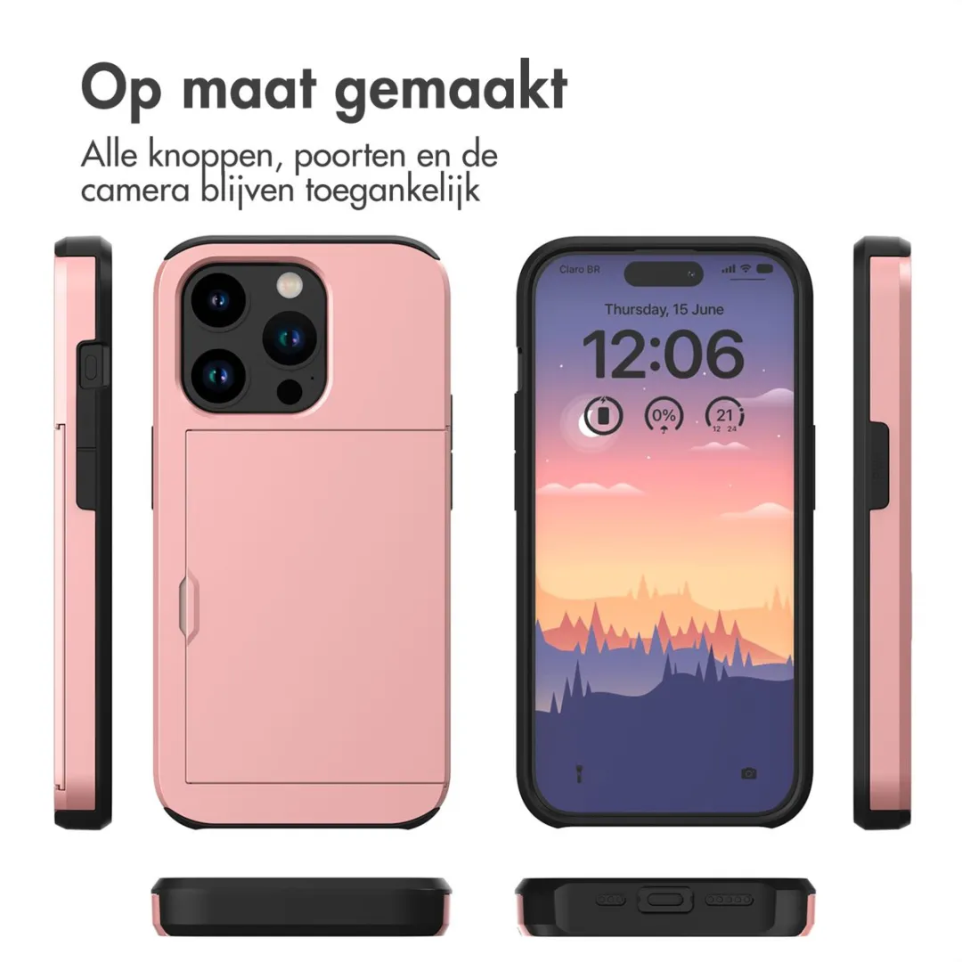 Imoshion Hoesje iPhone 15 Pro - Rosé Goud - 2 Pasjes