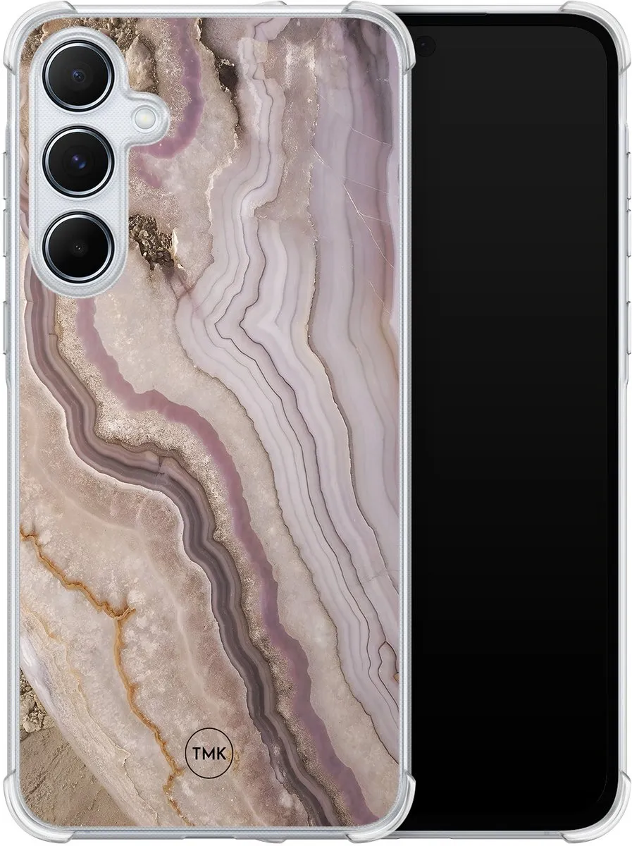 Casevibes Shockproof Hoesje Samsung Galaxy A55 S/A55/S/010 - Blush Marble