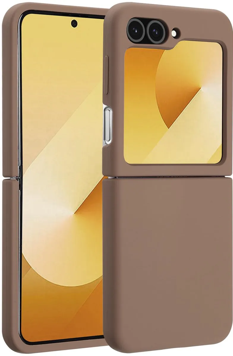 Accezz Hoesje Samsung Galaxy Z Flip 6 - Lichtbruin