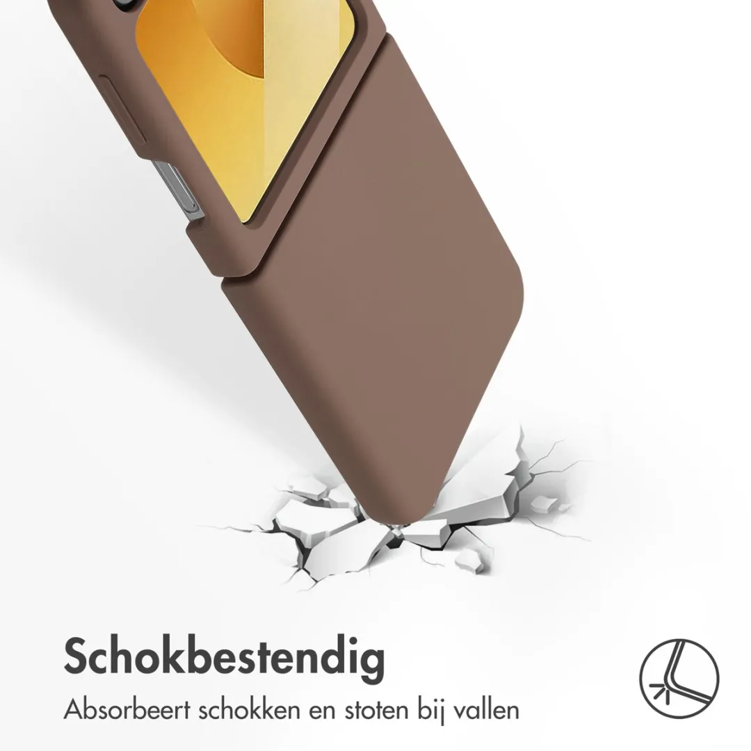 Accezz Hoesje Samsung Galaxy Z Flip 6 - Lichtbruin