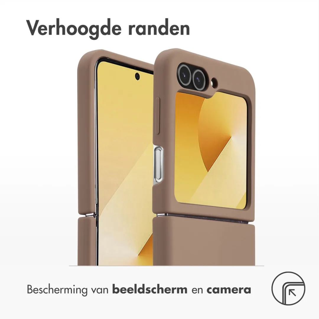Accezz Hoesje Samsung Galaxy Z Flip 6 - Lichtbruin