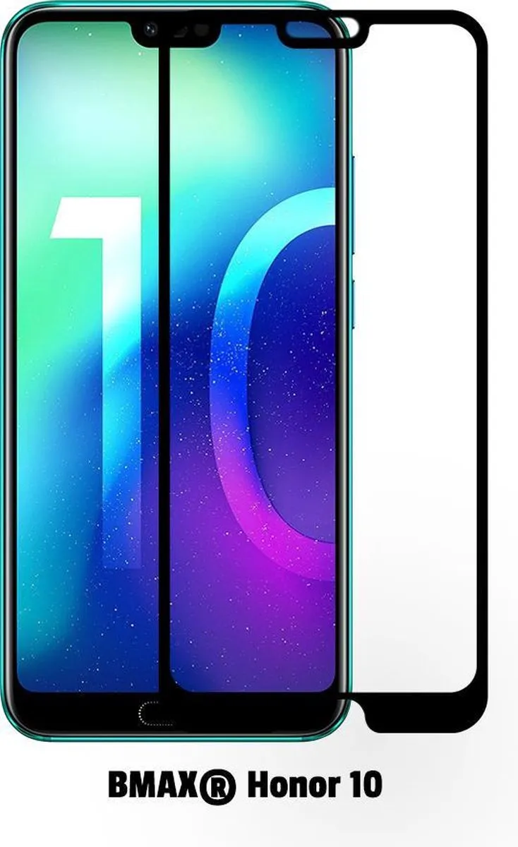 BMAX Honor 10 Glazen Screenprotector 2-pack - Zwart