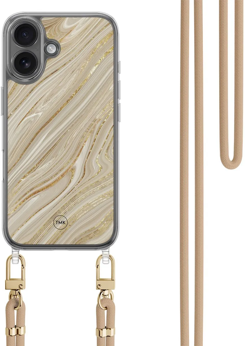 Casevibes Telefoonhoesje iPhone 16 Golden Marble