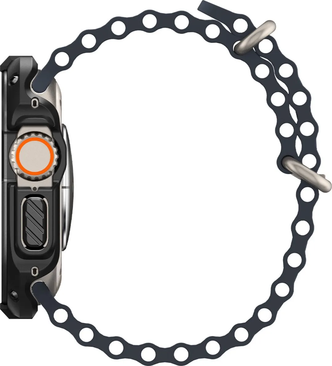 Spigen Apple Watch Ultra 49mm Tough Armor Hoesje - Zwart
