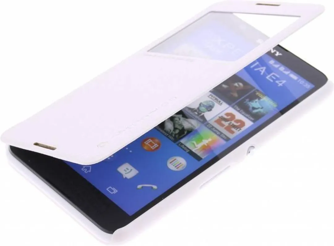 Nillkin Sparkle Hoes Sony Xperia E4 - Wit - E210424618302 - afbeelding 5 van 6
