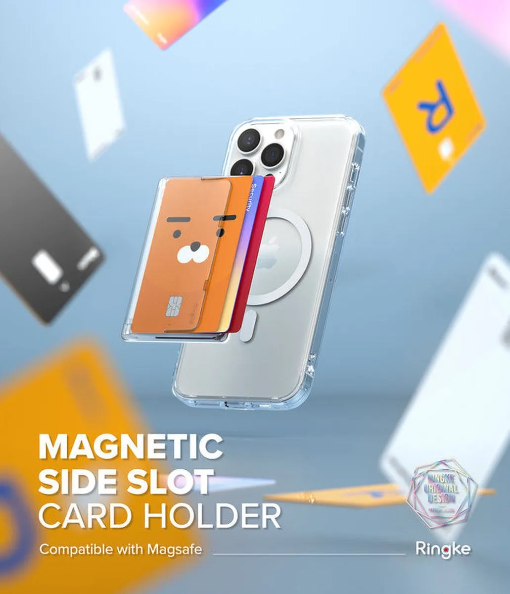 Ringke Magnetic Side Slot MagSafe Kaarthouder - 3 Pasjes - Zwart