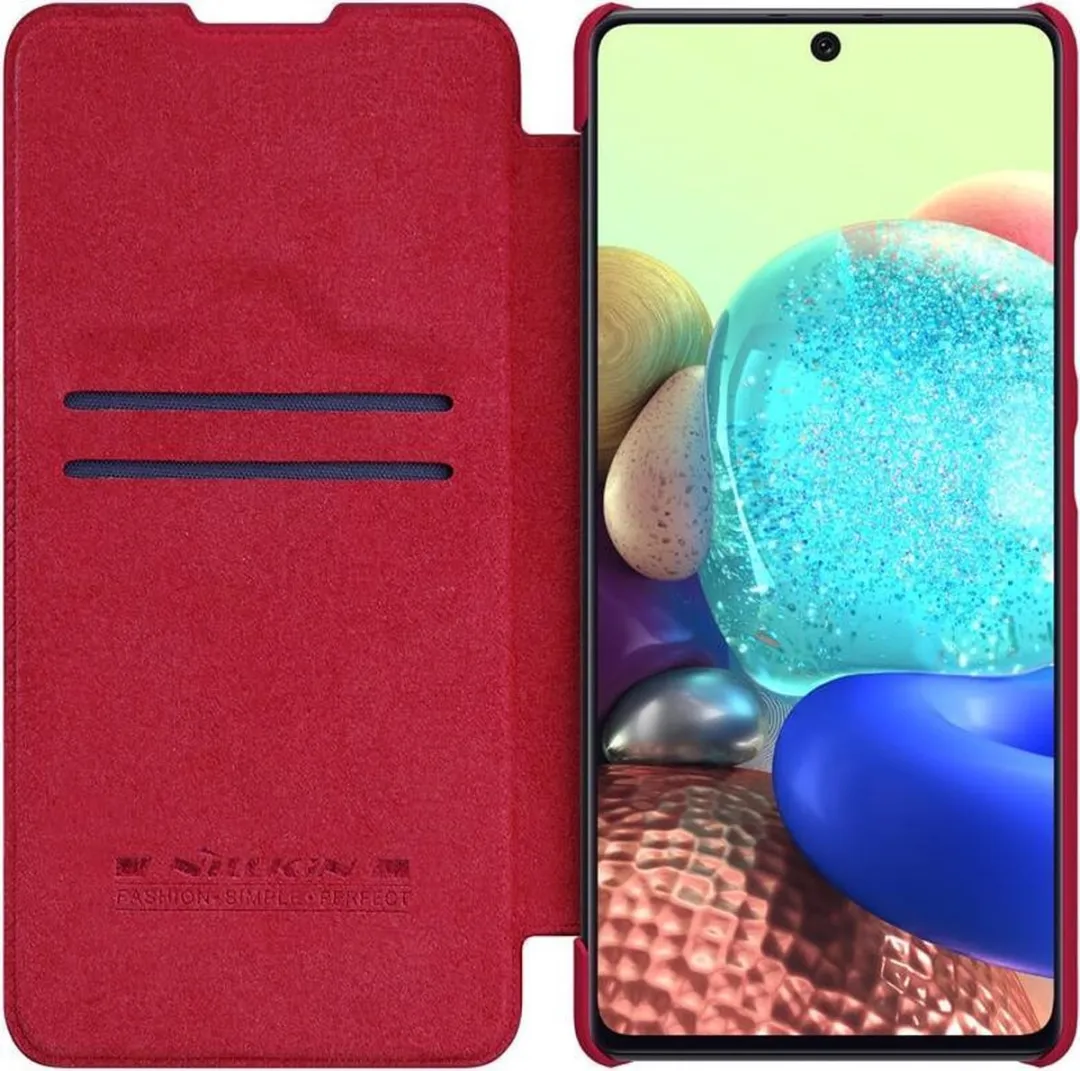 Nillkin Qin Leather Flip Cover A71 5G - Rood - afbeelding 4 van 6