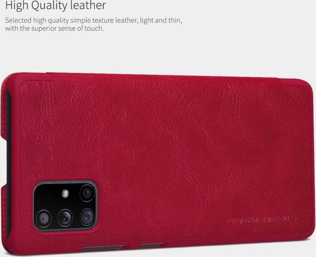 Nillkin Qin Leather Flip Cover A71 5G - Rood - afbeelding 3 van 6