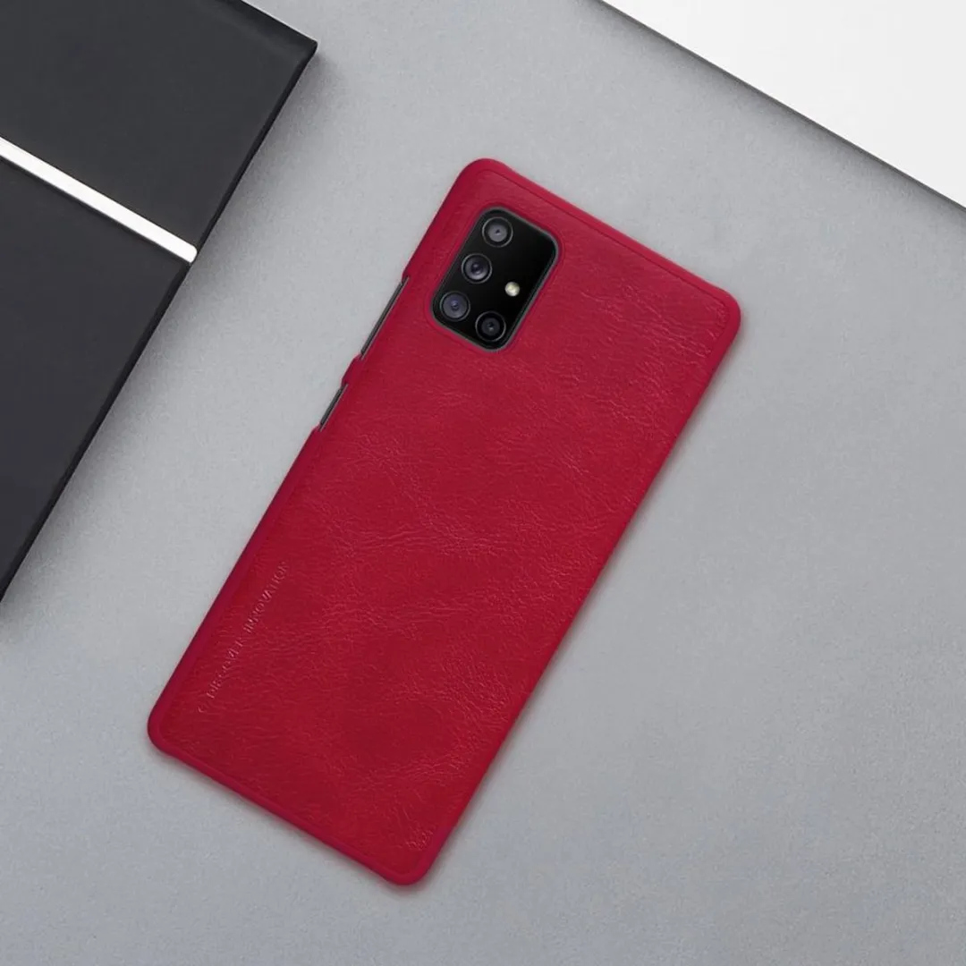 Nillkin Qin Leather Flip Cover A71 5G - Rood - afbeelding 6 van 6