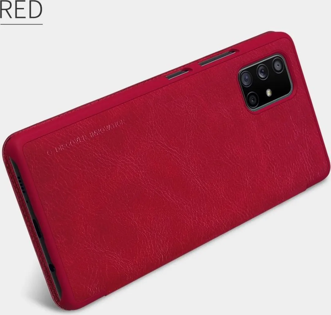 Nillkin Qin Leather Flip Cover A71 5G - Rood - afbeelding 5 van 6