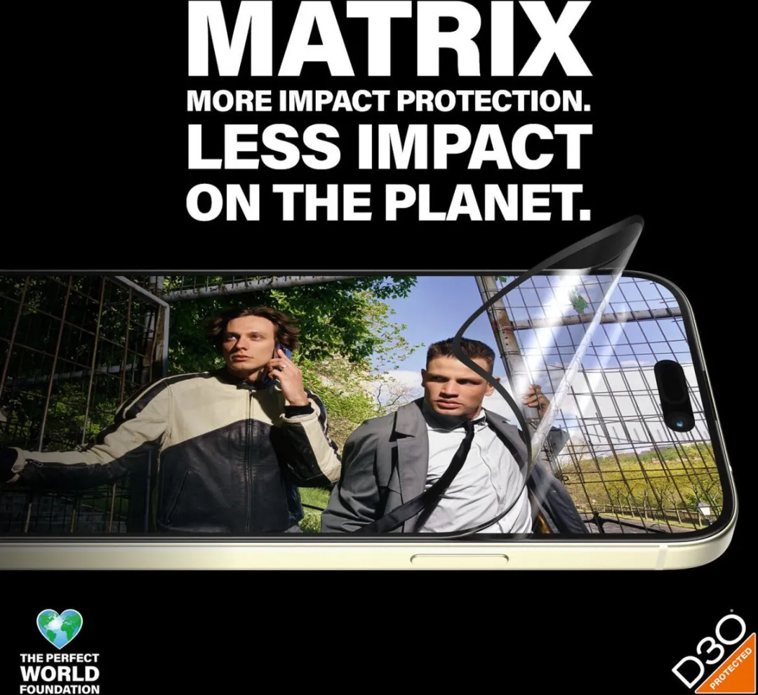 PanzerGlass Matrix D3O iPhone 15 Plus Screenprotector - 1 Stuk