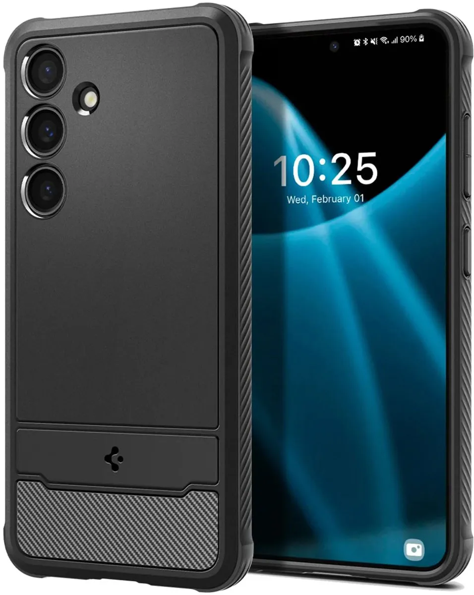 Spigen Rugged Armor ACS07346 Hoesje - Samsung Galaxy S24 - Zwart