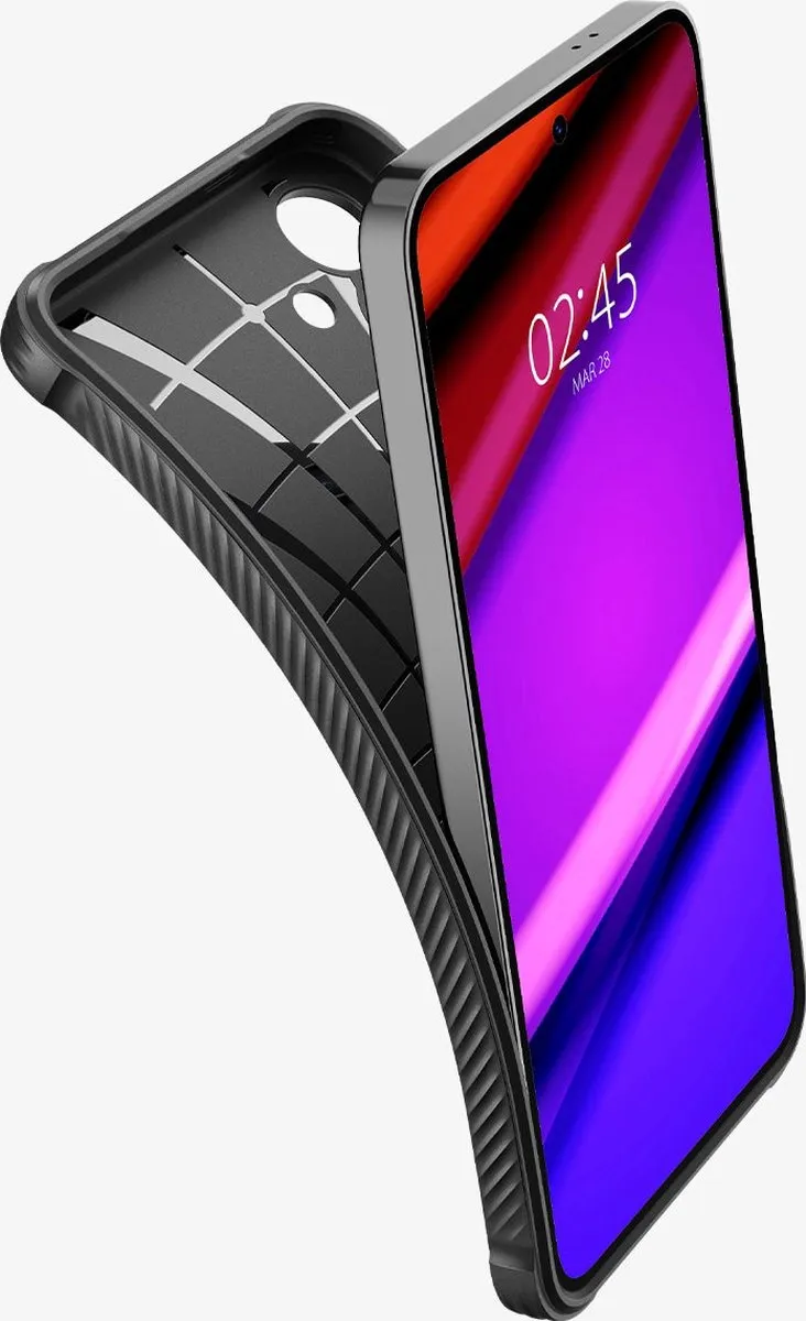 Spigen Rugged Armor ACS07346 Hoesje - Samsung Galaxy S24 - Zwart