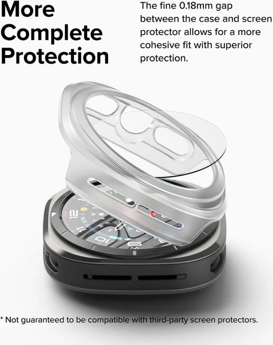 Ringke Slim+Glass voor Samsung Galaxy Watch Ultra 47mm - Hoesje + Glas - Transparant