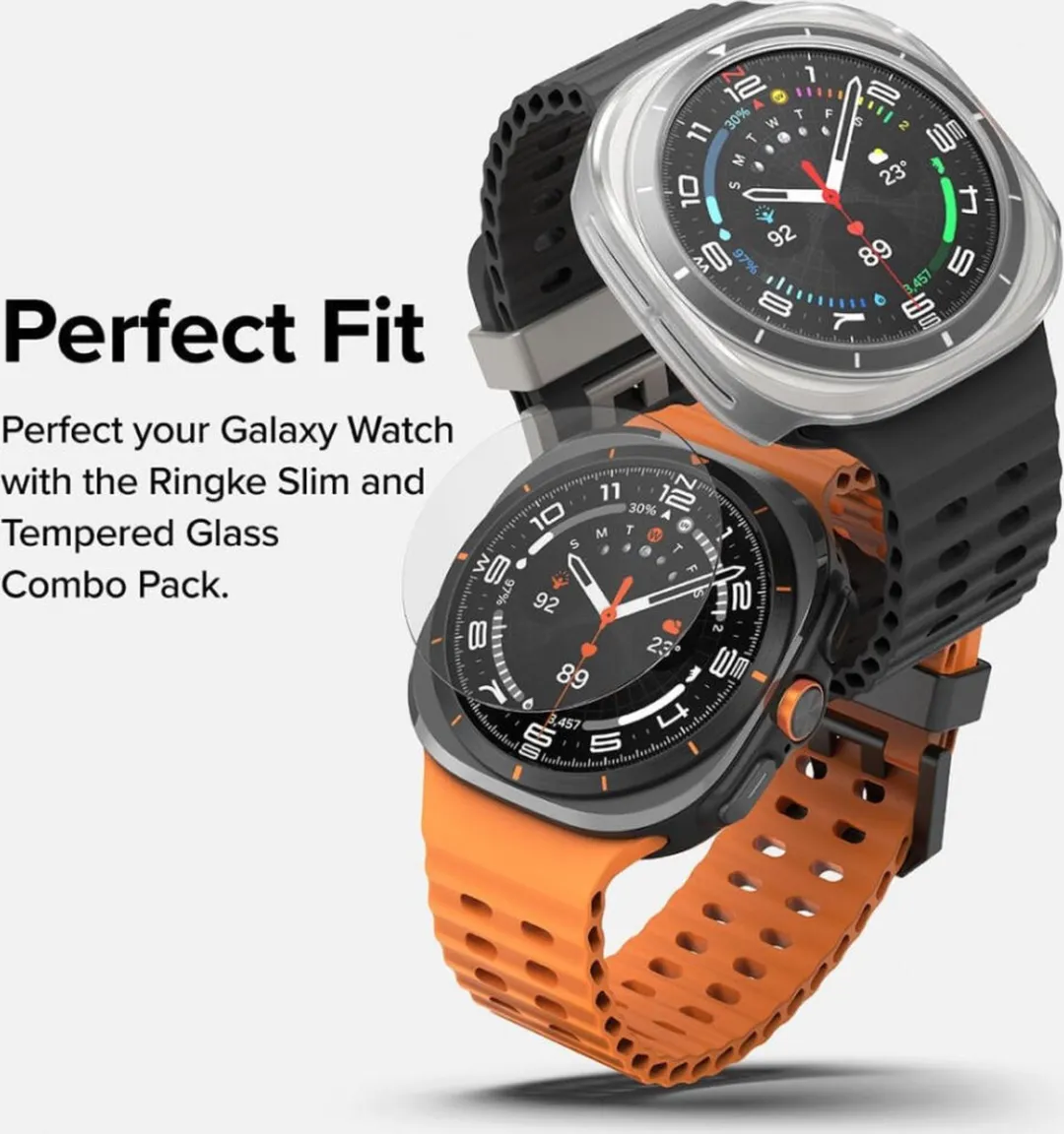 Ringke Slim+Glass voor Samsung Galaxy Watch Ultra 47mm - Hoesje + Glas - Transparant