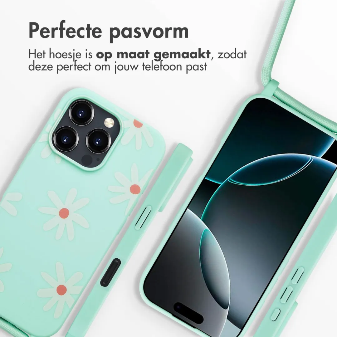 Imoshion iPhone 16 Pro Hoesje - Green Flower Distance