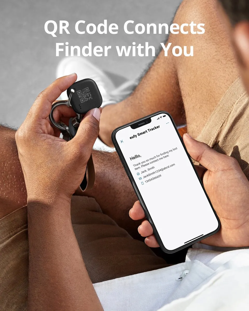 Eufy SmartTrack Link ANK-E87B0012 Sleutelvinder - 4 Stuks - Zwart - afbeelding 6 van 6