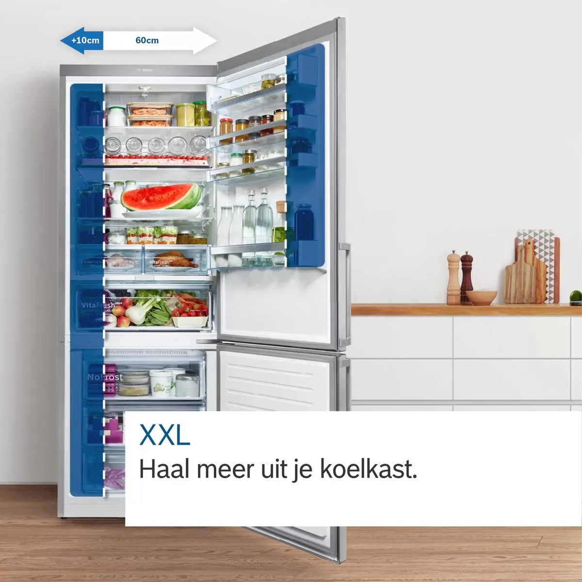 Bosch Serie 4 KGN492IDF Koel-Vriescombinatie 440L - Roestvrijstaal