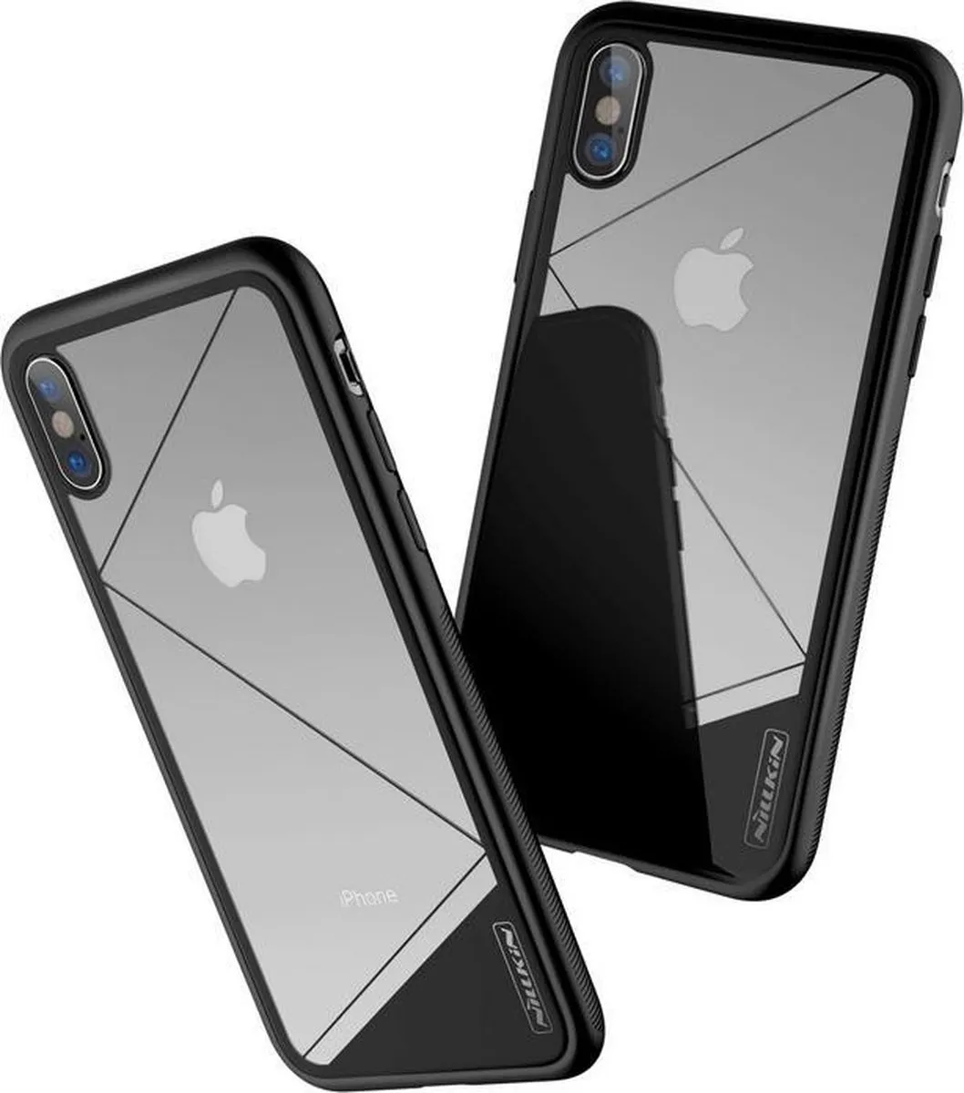Nillkin Hard Tempered Case iPhone X - Zwart - afbeelding 2 van 6