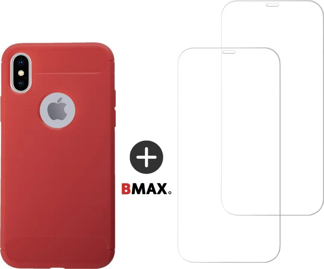 BMAX iPhone XS Max Telefoonhoesje Rood