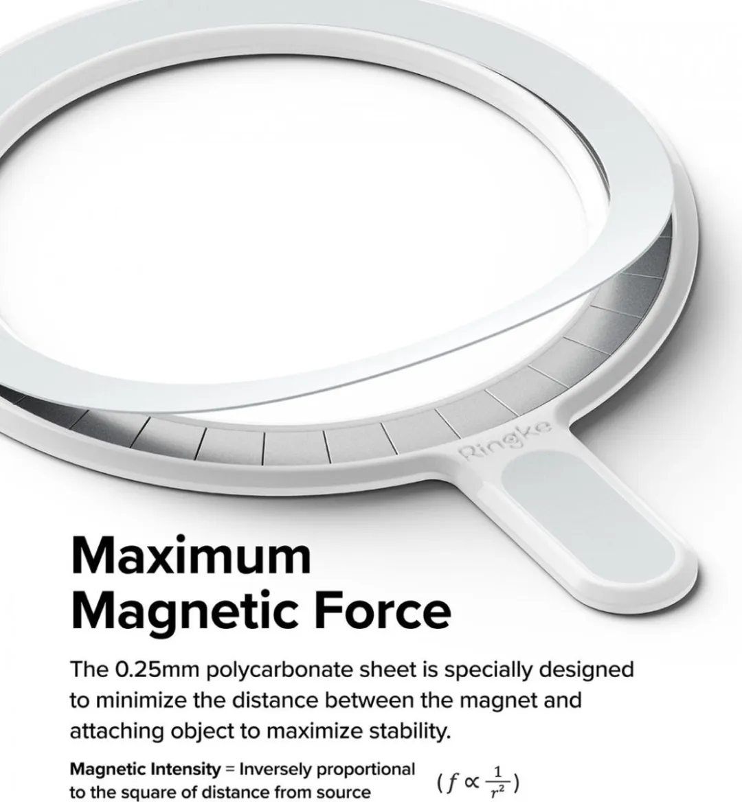 Ringke MagSafe Magnetische Sticker Telefoonhoesje - Wit