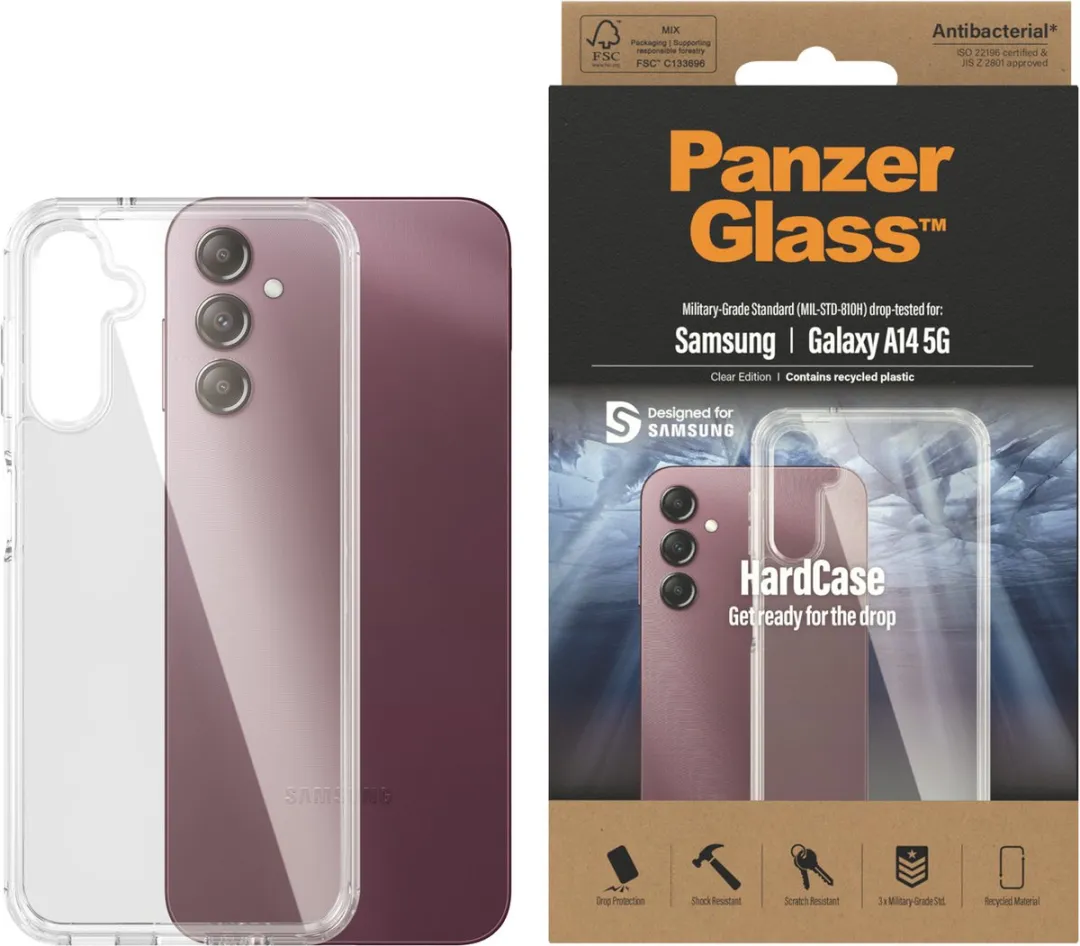 PanzerGlass ClearCase Hoesje - Samsung Galaxy A14 5G - Transparant