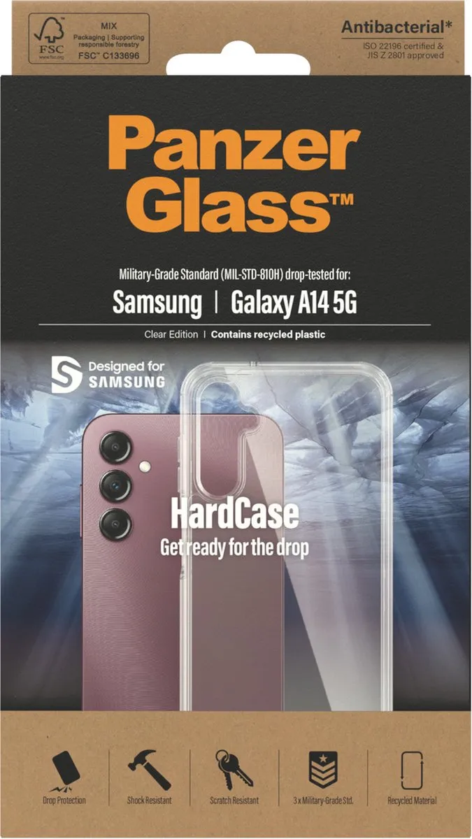 PanzerGlass ClearCase Hoesje - Samsung Galaxy A14 5G - Transparant