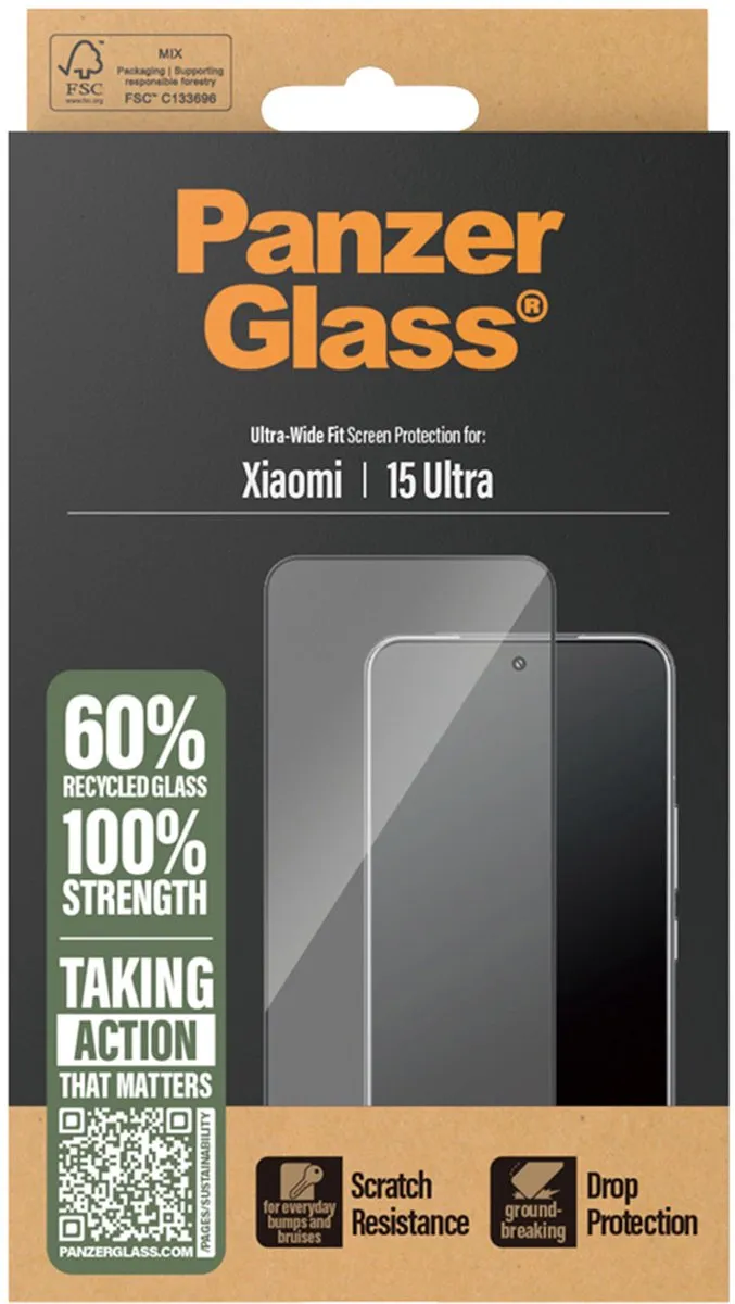 PanzerGlass Ultra-Wide Fit Screenprotector Xiaomi 15 Ultra