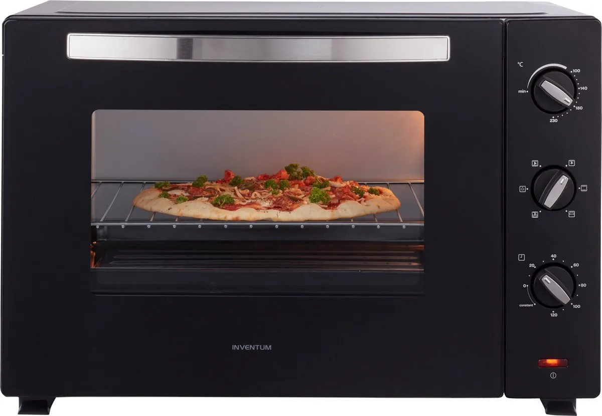 Inventum OV606CS Vrijstaande Hetelucht Oven 60L - Zwart/Zilver