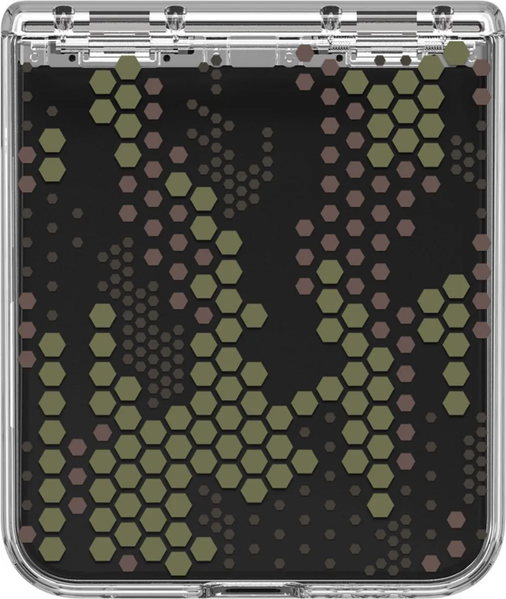 Spigen Ultra Hybrid Hoesje ACS08290 Samsung Galaxy Z Flip 6 - Transparant Digital Camo - afbeelding 3 van 6